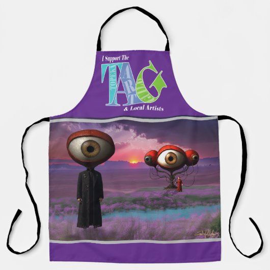 I support the Topeka Art Guild Design Apron Schort (Voorkant)