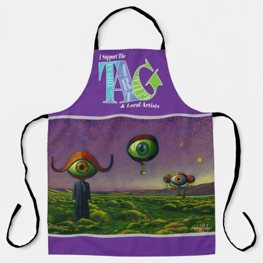 I support the Topeka Art Guild Design Apron Schort (Voorkant)