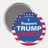 I Support TRUMP VANCE Refrigerator Magneet (Voorkant / Achterkant)