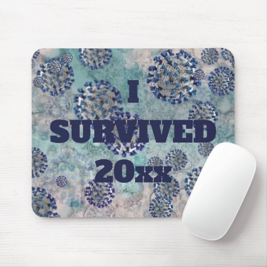 I Survided Blue Covid Virus Muismat (Met muis)