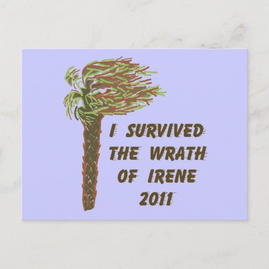 I Survided Hurricane Irene - Blue Briefkaart (Voorkant)