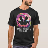 I SURVIVED 100 DAYS OF 5TH GRADE TEACHER SCHOOL T-SHIRT (Voorkant)