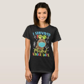 I Survived 100 Days Of Masked School Day Cute Pood T-shirt (Voorkant volledig)