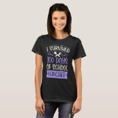 I Survived 100 Days of School Lunches  Kindergarte T-shirt (Voorkant volledig)