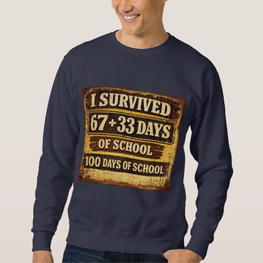 I Survived 100 Days of School Trui (Voorkant)