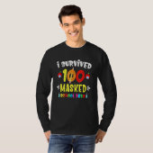 I Survived 100 Masked School Days Teacher Or Stude T-shirt (Voorkant volledig)