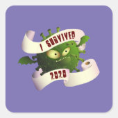 I survived 2020 vierkante sticker (Voorkant)