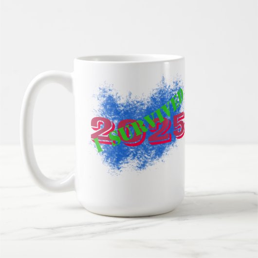 I Survived 2025 Mug Koffiemok (Links)