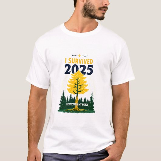 I Survived 2025 Shirt | Protecting My Peace Mental (Voorkant)