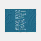 I Survived 2025 Sober Recovery Design Fleece Deken (Voorkant (Horizontaal))