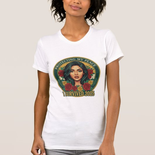 I Survived 2025 T-Shirt – Quiet Resilience. (Voorkant)