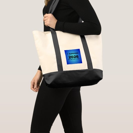 I Survived 2026 Tote Bag (Voorkant (product))