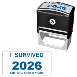 I Survived 2026 Zelfinktende Stempel