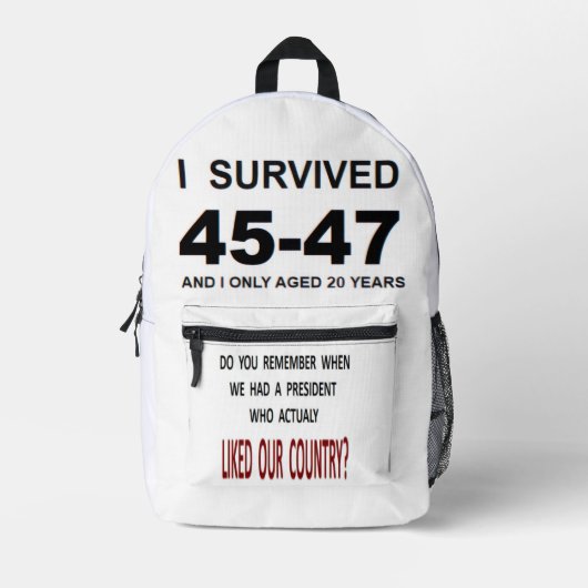 I Survived 45-47 Bedrukte Rugzak (Voorkant)