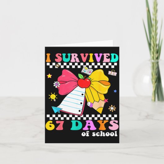 I Survived 67 Day Of School Notebook Teachers And  Kaart (Voorkant)
