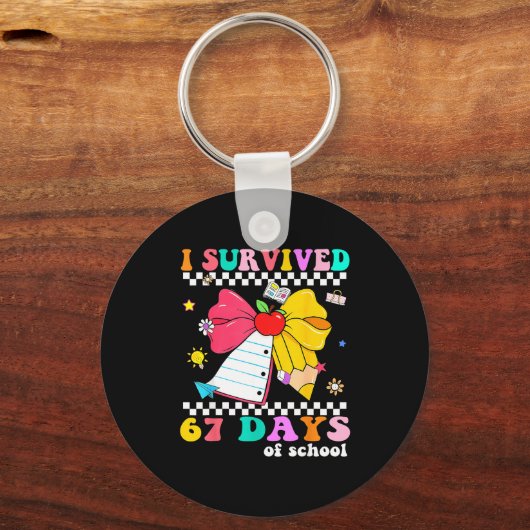 I Survived 67 Day Of School Notebook Teachers And  Sleutelhanger (Voorkant)