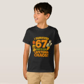 I Survived 67 Days Of Cafeteria Chaos 67 Meme Lunc T-shirt (Voorkant volledig)