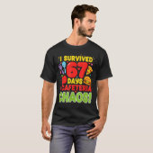 I Survived 67 Days Of Cafeteria Chaos 67 Meme Lunc T-shirt (Voorkant volledig)