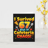 I Survived 67 Days Of Cafeteria Chaos 6 7 Meme Lun Kaart (Gele Bloem)