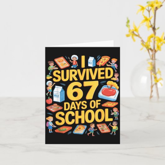 I Survived 67 Days Of Cafeteria Chaos Lunch Lady F Kaart (Gele Bloem)