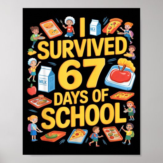 I Survived 67 Days Of Cafeteria Chaos Lunch Lady F Poster (Voorkant)