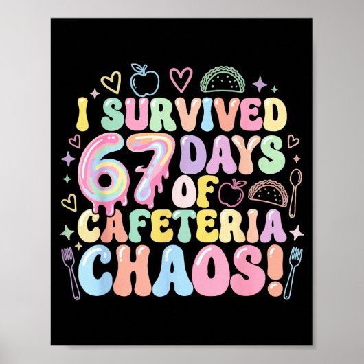 I Survived 67 Days Of Cafeteria Chaos Lunch Lady M Poster (Voorkant)