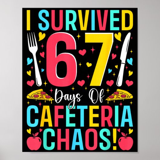 I Survived 67 Days Of Cafeteria Chaos Lunch Lady S Poster (Voorkant)