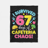 I Survived 67 Days Of Cafeteria Chaos Meme  Fleece Deken (Voorkant)