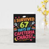 I Survived 67 Days Of Cafeteria Chaos Staff Lunch Kaart (Gele Bloem)