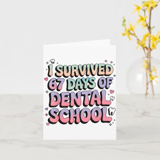 I Survived 67 Days Of Dental School Students Teach Kaart (Gele Bloem)