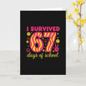 I Survived 67 Days Of School 100 Days Brainrot Six Kaart (Gele Bloem)