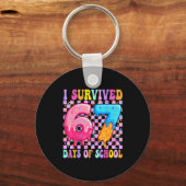I Survived 67 Days Of School 100 Days Of School Te Sleutelhanger (Voorkant)