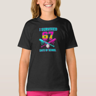 I Survived 67 Days of School, 67 Ice Cream Drip  T-shirt