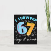 I Survived 67 Days Of School 67 Meme Science Teach Kaart (Voorkant)
