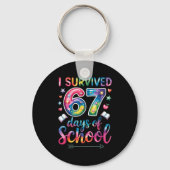 I Survived 67 Days Of School 67th Day Of School Si Sleutelhanger (Voorkant)