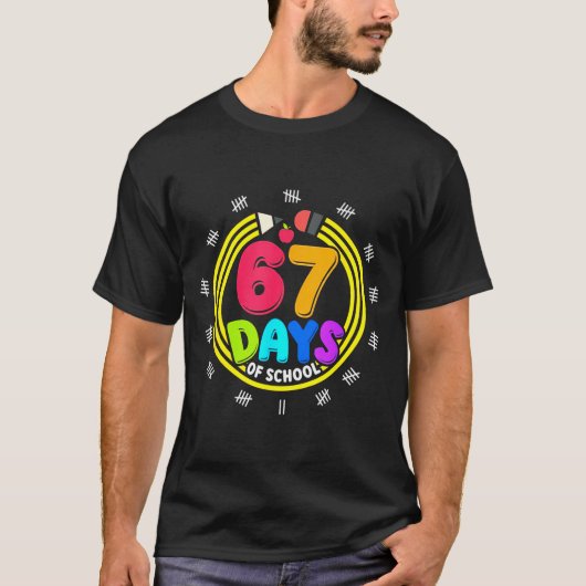 I Survived 67 Days Of School 6 7 Meme Z Gen  T-shirt (Voorkant)