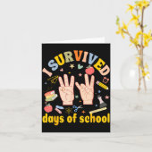 I Survived 67 Days Of School American Sign Languag Kaart (Gele Bloem)