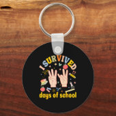 I Survived 67 Days Of School American Sign Languag Sleutelhanger (Voorkant)