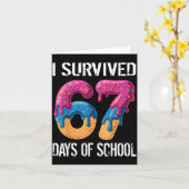I Survived 67 Days Of School Boys Ice Cream Drip T Kaart (Gele Bloem)
