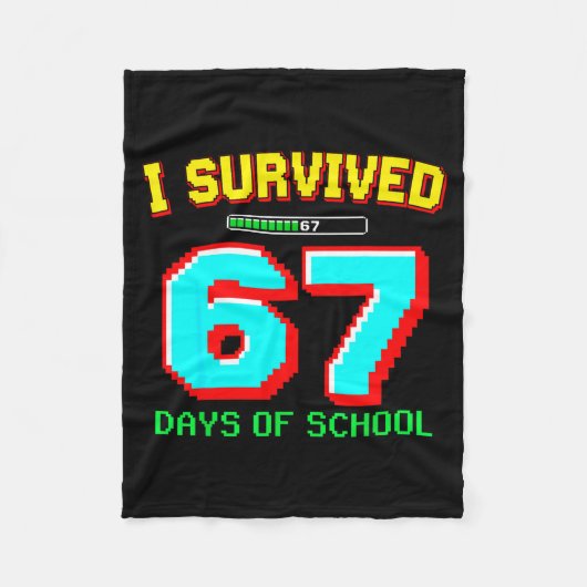 I Survived 67 Days Of School Boys Six Seven Meme G Fleece Deken (Voorkant)