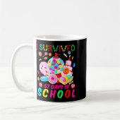 I Survived 67 Days Of School Candy Funny 67 Teache Koffiemok (Links)