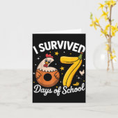 I Survived 67 Days Of School Chicken Banana Kids 6 Kaart (Gele Bloem)