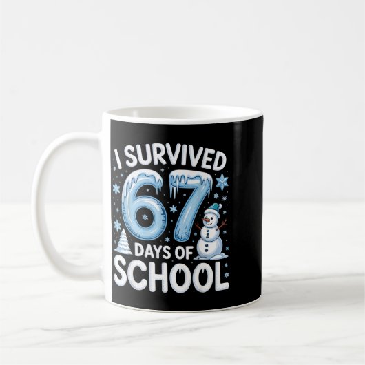 I Survived 67 Days Of School Christmas Candy Cane  Koffiemok (Links)