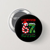 I Survived 67 Days Of School Christmas Candy Cane Ronde Button 5,7 Cm (Voorkant /achterkant)