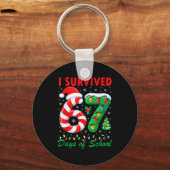 I Survived 67 Days Of School Christmas Candy Cane  Sleutelhanger (Voorkant)