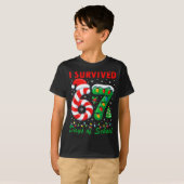 I Survived 67 Days Of School Christmas Candy Cane  T-shirt (Voorkant volledig)