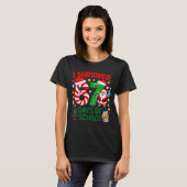 I Survived 67 Days Of School Christmas Candy Cane  T-shirt (Voorkant volledig)