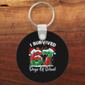 I Survived 67 Days Of School Christmas Countdown K Sleutelhanger (Voorkant)