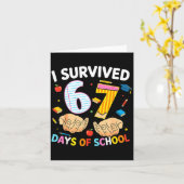 I Survived 67 Days Of School Cool Teacher Design  Kaart (Gele Bloem)