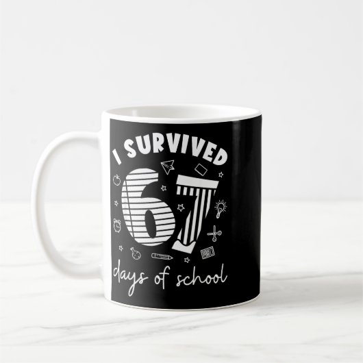 I Survived 67 Days Of School Cool Teacher Design Koffiemok (Links)